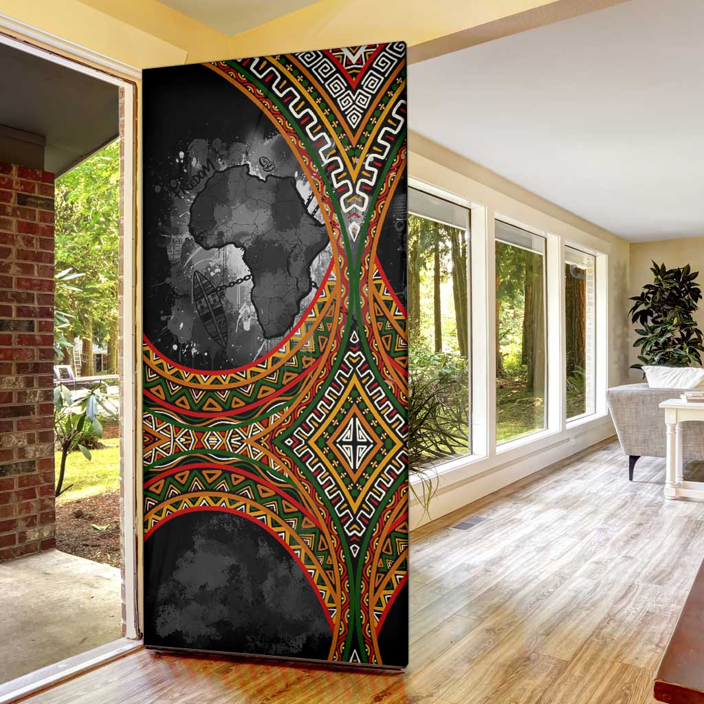 Amilcar Cabral Door Cover African Map with Chains Freedom Theme Revolutionary Liberation Tribute - African Pride