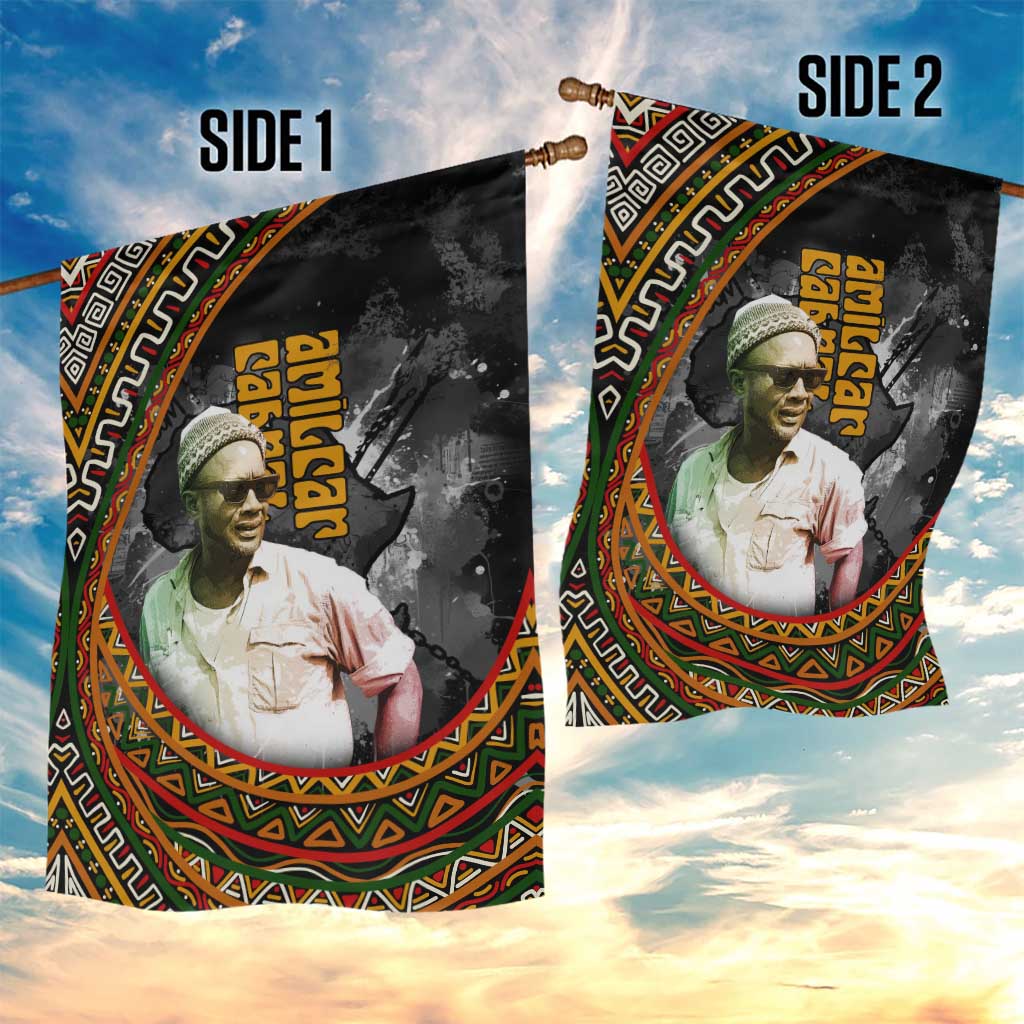 Amilcar Cabral Garden Flag African Map with Chains Freedom Theme Revolutionary Liberation Tribute - African Pride