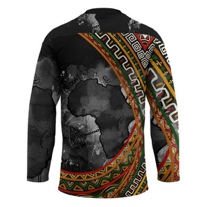 Amilcar Cabral Hockey Jersey African Map with Chains Freedom Theme Revolutionary Liberation Tribute - African Pride