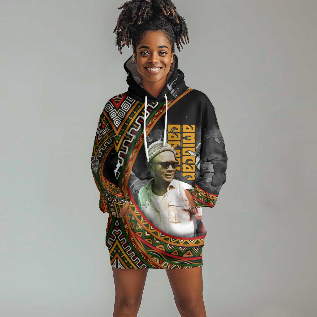 Amilcar Cabral Hoodie Dress African Map with Chains Freedom Theme Revolutionary Liberation Tribute - African Pride