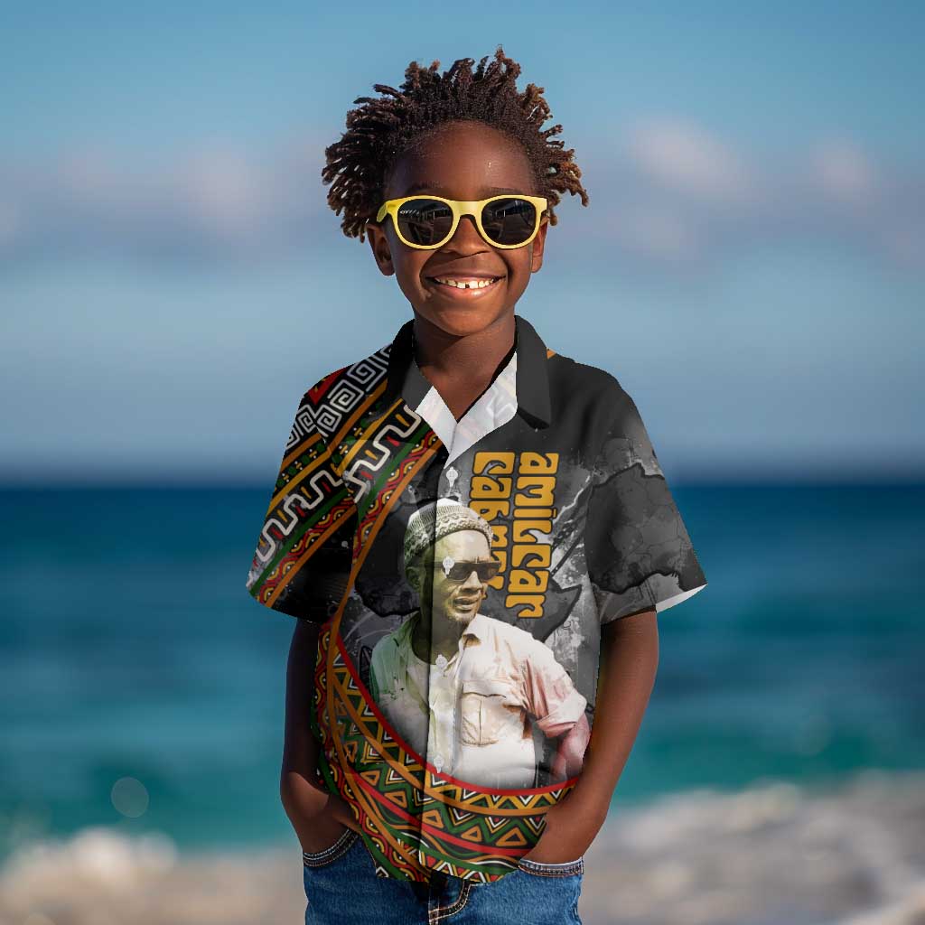Amilcar Cabral Kid Hawaiian Shirt African Map with Chains Freedom Theme Revolutionary Liberation Tribute - African Pride