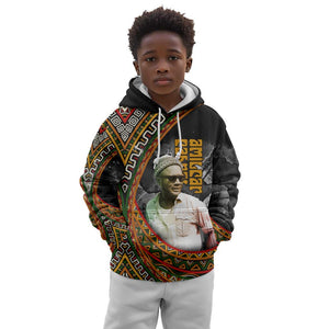 Amilcar Cabral Kid Hoodie African Map with Chains Freedom Theme Revolutionary Liberation Tribute - African Pride