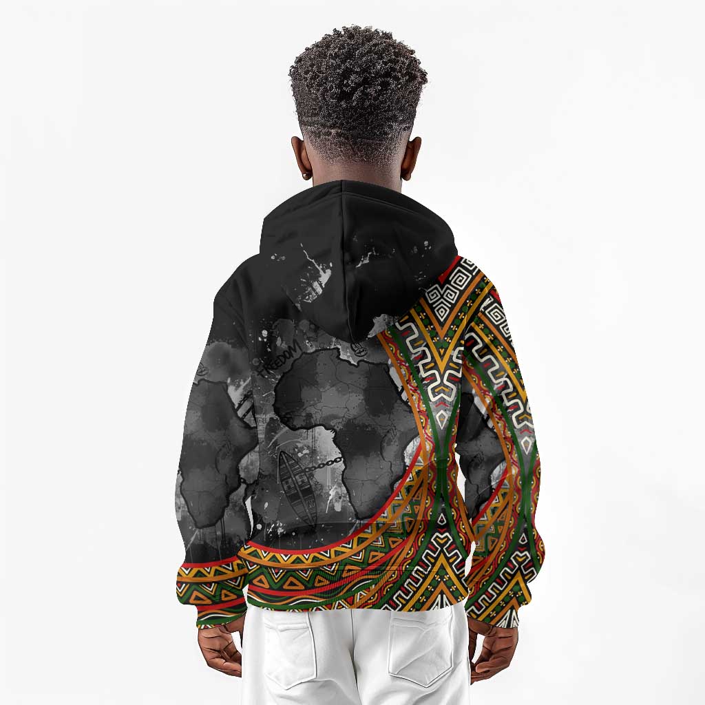 Amilcar Cabral Kid Hoodie African Map with Chains Freedom Theme Revolutionary Liberation Tribute - African Pride