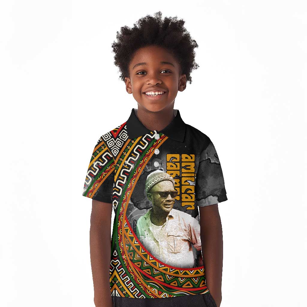 Amilcar Cabral Kid Polo Shirt African Map with Chains Freedom Theme Revolutionary Liberation Tribute - African Pride