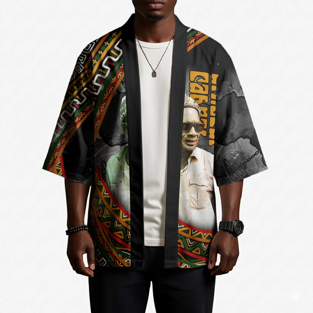 Amilcar Cabral Kimono African Map with Chains Freedom Theme Revolutionary Liberation Tribute - African Pride