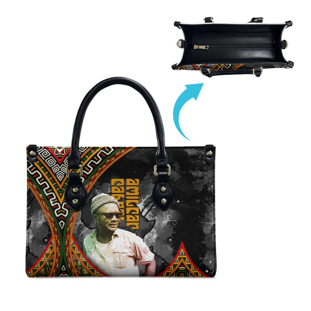 Amilcar Cabral Leather Bag African Map with Chains Freedom Theme Revolutionary Liberation Tribute - African Pride