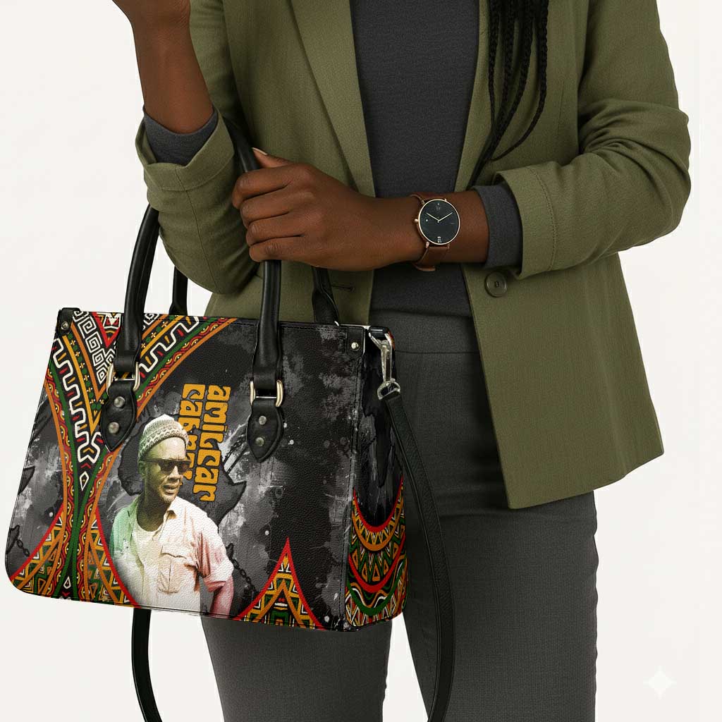 Amilcar Cabral Leather Bag African Map with Chains Freedom Theme Revolutionary Liberation Tribute - African Pride