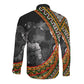 Amilcar Cabral Long Sleeve Button Shirt African Map with Chains Freedom Theme Revolutionary Liberation Tribute - African Pride