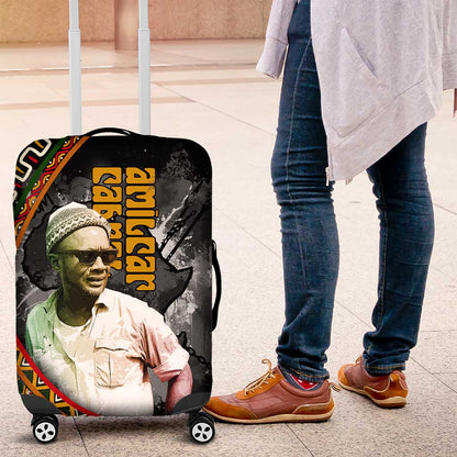 Amilcar Cabral Luggage Cover African Map with Chains Freedom Theme Revolutionary Liberation Tribute - African Pride