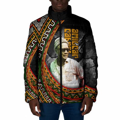 Amilcar Cabral Padded Jacket African Map with Chains Freedom Theme Revolutionary Liberation Tribute - African Pride