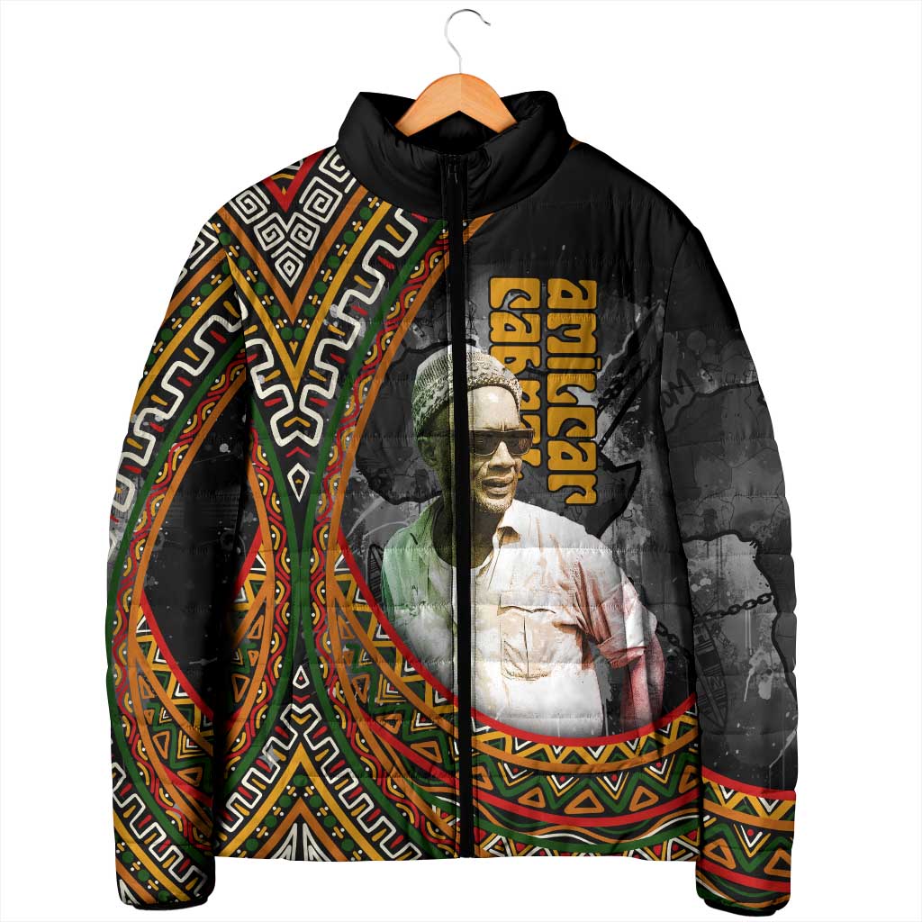 Amilcar Cabral Padded Jacket African Map with Chains Freedom Theme Revolutionary Liberation Tribute - African Pride