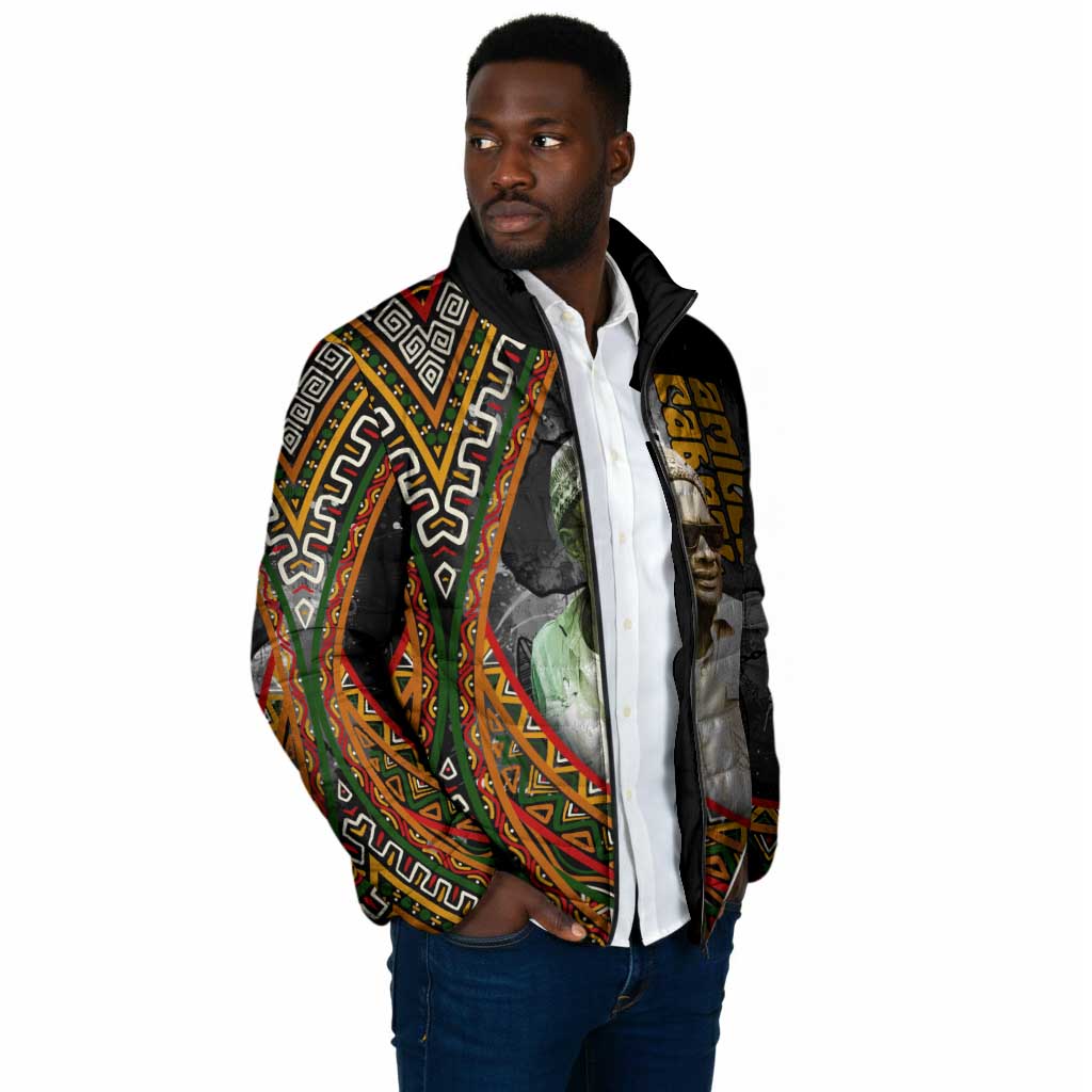 Amilcar Cabral Padded Jacket African Map with Chains Freedom Theme Revolutionary Liberation Tribute - African Pride