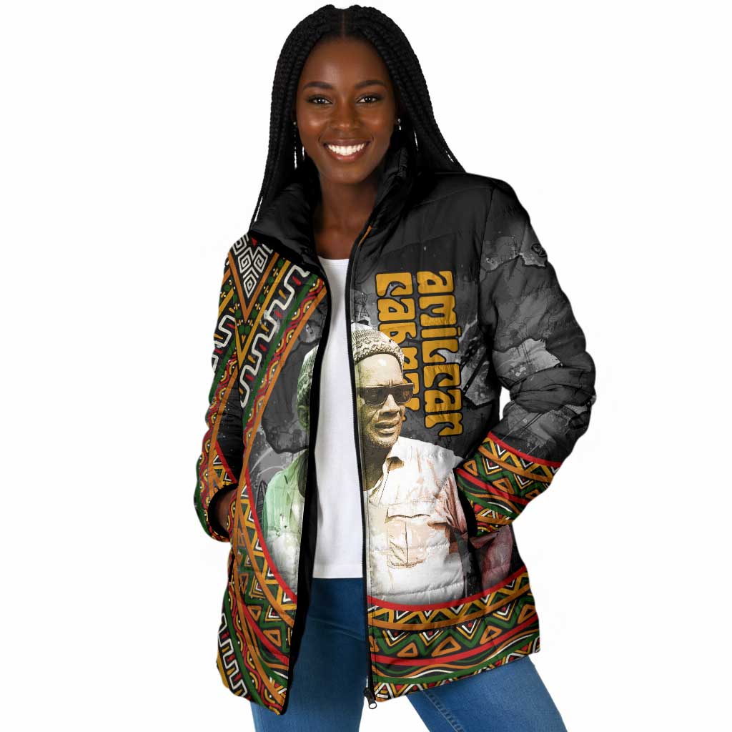 Amilcar Cabral Padded Jacket African Map with Chains Freedom Theme Revolutionary Liberation Tribute - African Pride