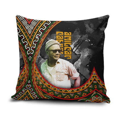 Amilcar Cabral Pillow Cover African Map with Chains Freedom Theme Revolutionary Liberation Tribute - African Pride