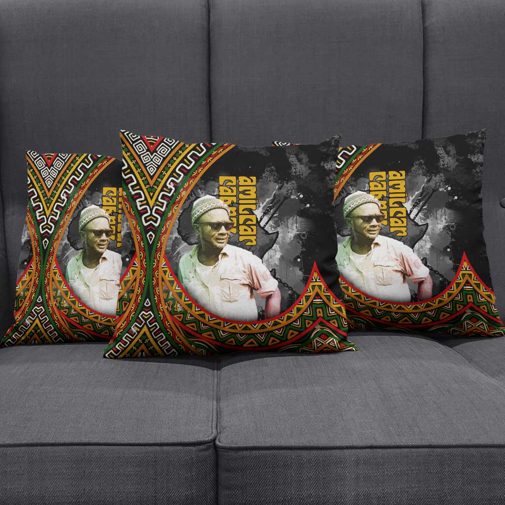 Amilcar Cabral Pillow Cover African Map with Chains Freedom Theme Revolutionary Liberation Tribute - African Pride