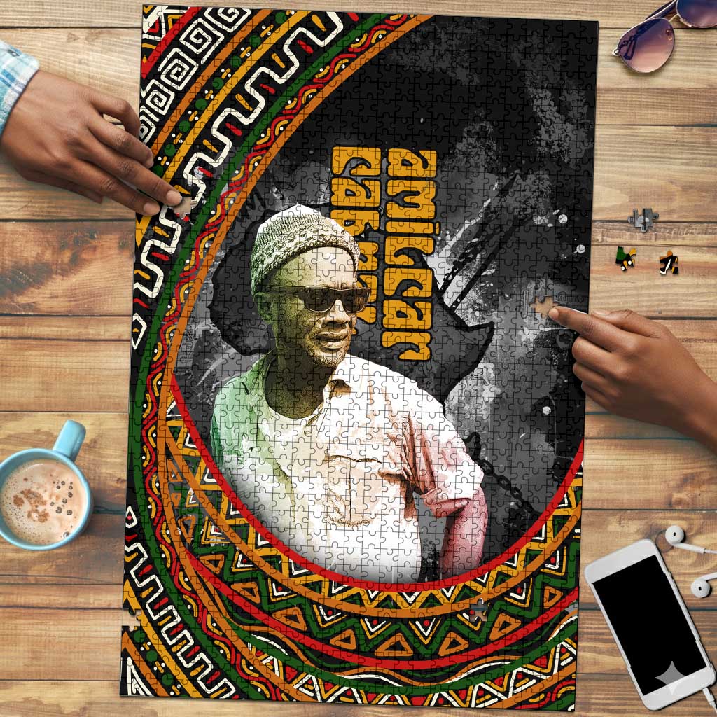 Amilcar Cabral Puzzle African Map with Chains Freedom Theme Revolutionary Liberation Tribute - African Pride