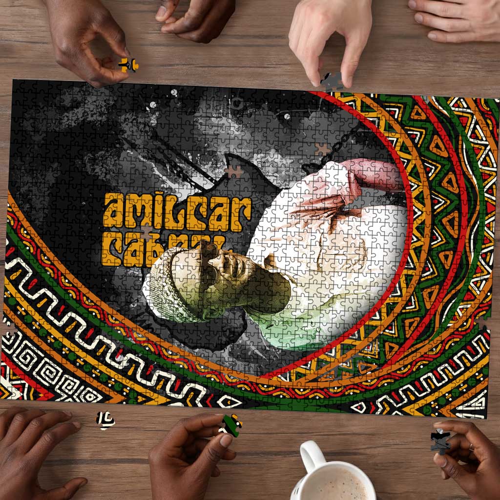 Amilcar Cabral Puzzle African Map with Chains Freedom Theme Revolutionary Liberation Tribute - African Pride