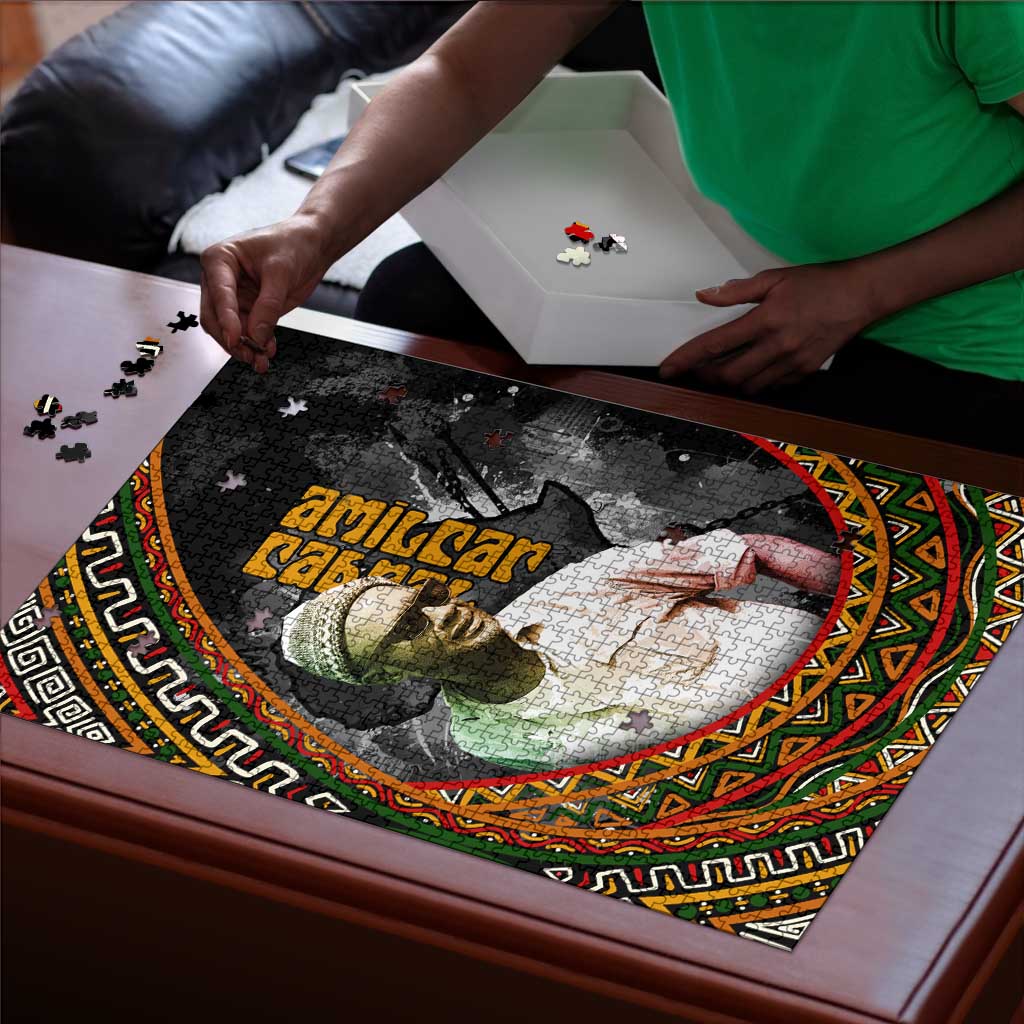 Amilcar Cabral Puzzle African Map with Chains Freedom Theme Revolutionary Liberation Tribute - African Pride