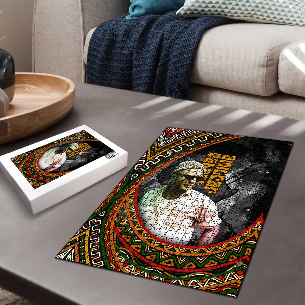 Amilcar Cabral Puzzle African Map with Chains Freedom Theme Revolutionary Liberation Tribute - African Pride