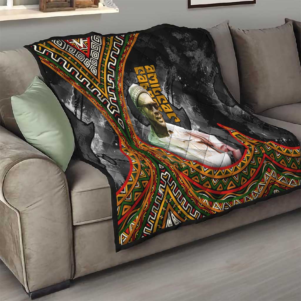 Amilcar Cabral Quilt African Map with Chains Freedom Theme Revolutionary Liberation Tribute - African Pride