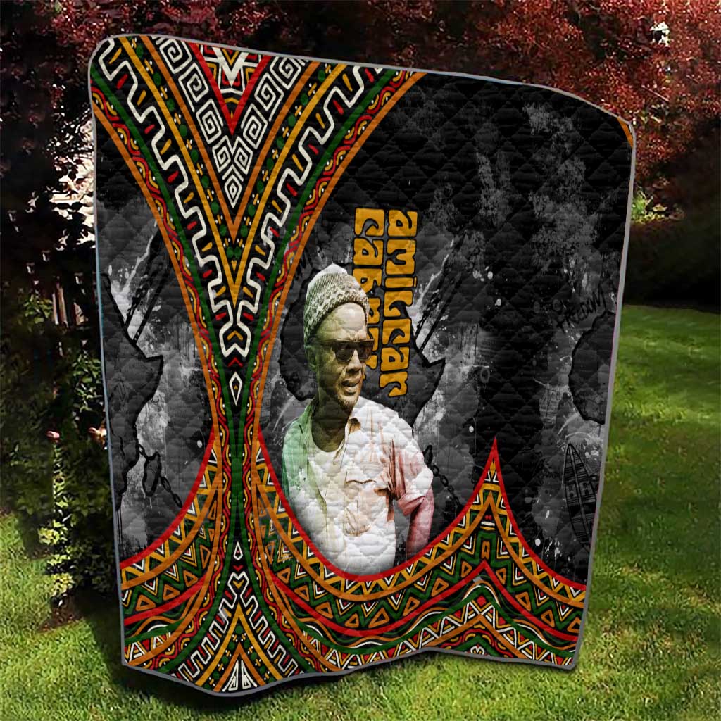 Amilcar Cabral Quilt African Map with Chains Freedom Theme Revolutionary Liberation Tribute - African Pride