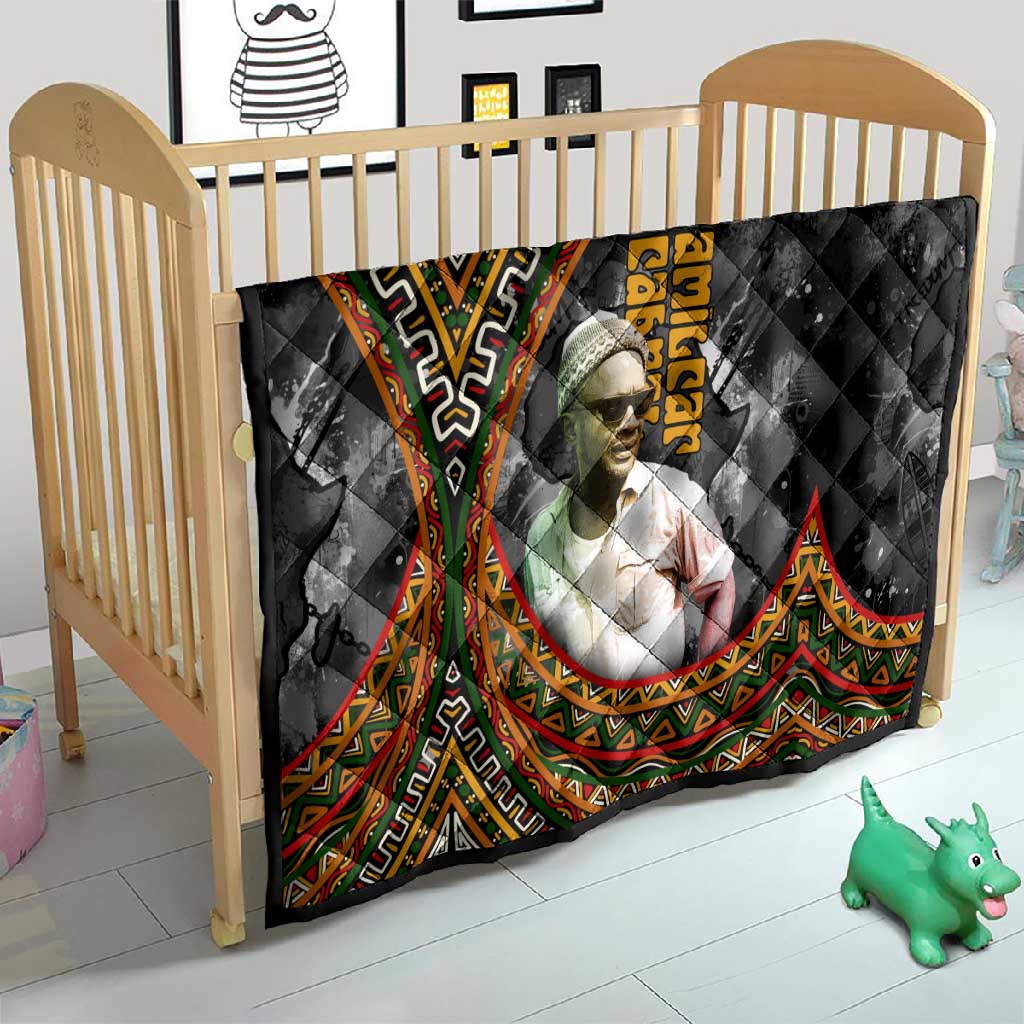 Amilcar Cabral Quilt African Map with Chains Freedom Theme Revolutionary Liberation Tribute - African Pride