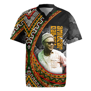 Amilcar Cabral Rugby Jersey African Map with Chains Freedom Theme Revolutionary Liberation Tribute - African Pride