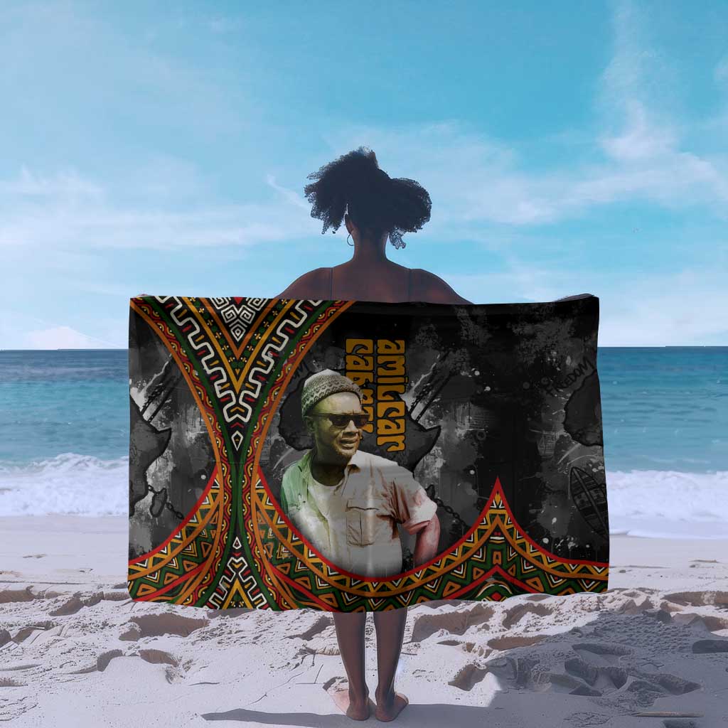 Amilcar Cabral Sarong African Map with Chains Freedom Theme Revolutionary Liberation Tribute - African Pride