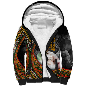 Amilcar Cabral Sherpa Hoodie African Map with Chains Freedom Theme Revolutionary Liberation Tribute - African Pride