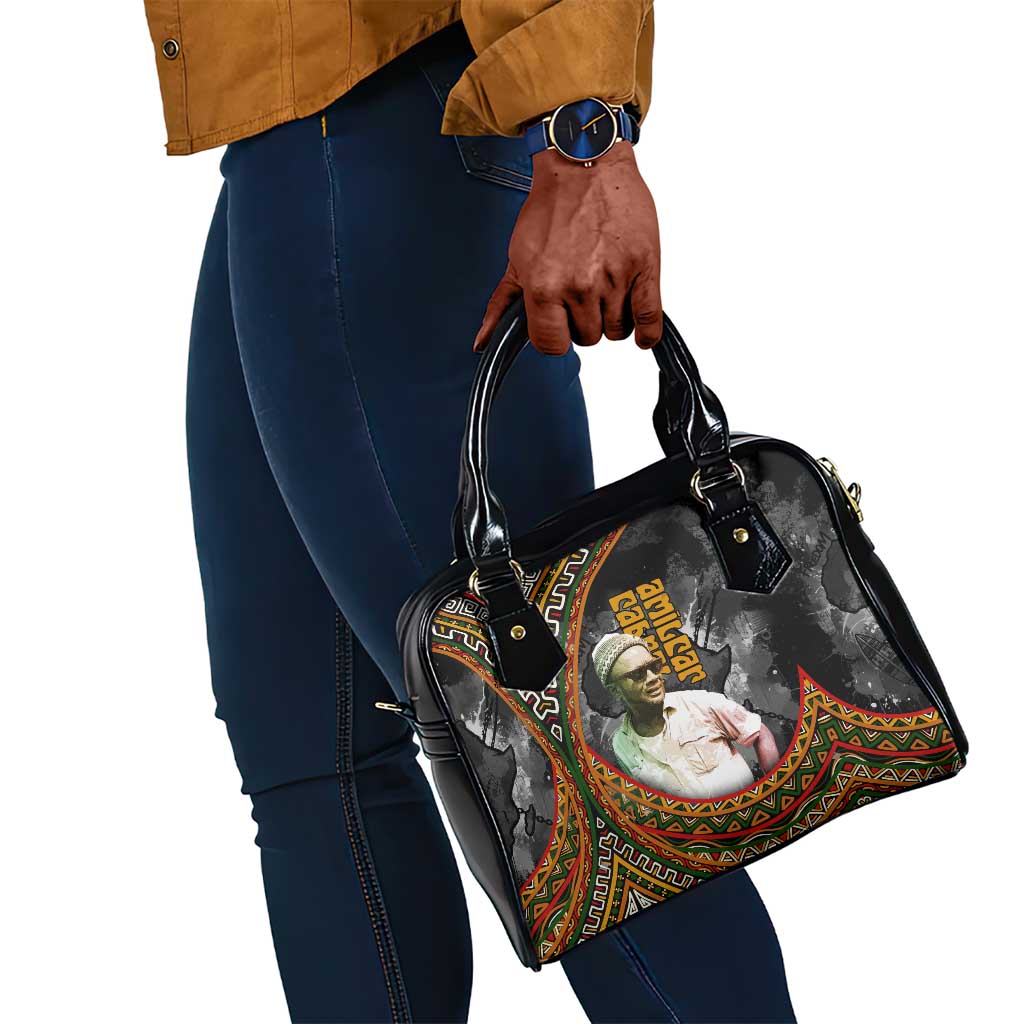 Amilcar Cabral Shoulder Handbag African Map with Chains Freedom Theme Revolutionary Liberation Tribute - African Pride
