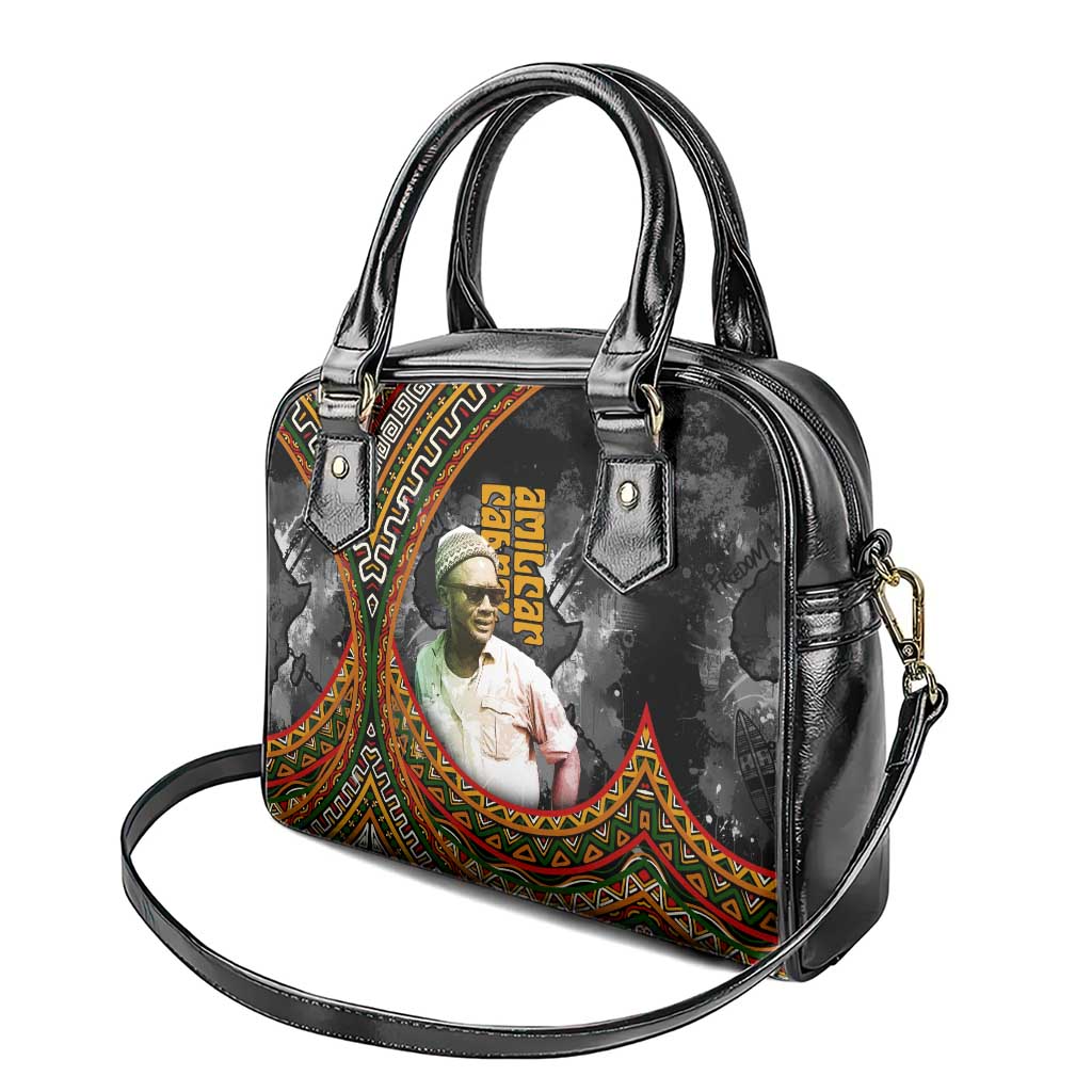Amilcar Cabral Shoulder Handbag African Map with Chains Freedom Theme Revolutionary Liberation Tribute - African Pride