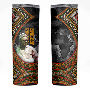 Amilcar Cabral Skinny Tumbler African Map with Chains Freedom Theme Revolutionary Liberation Tribute - African Pride