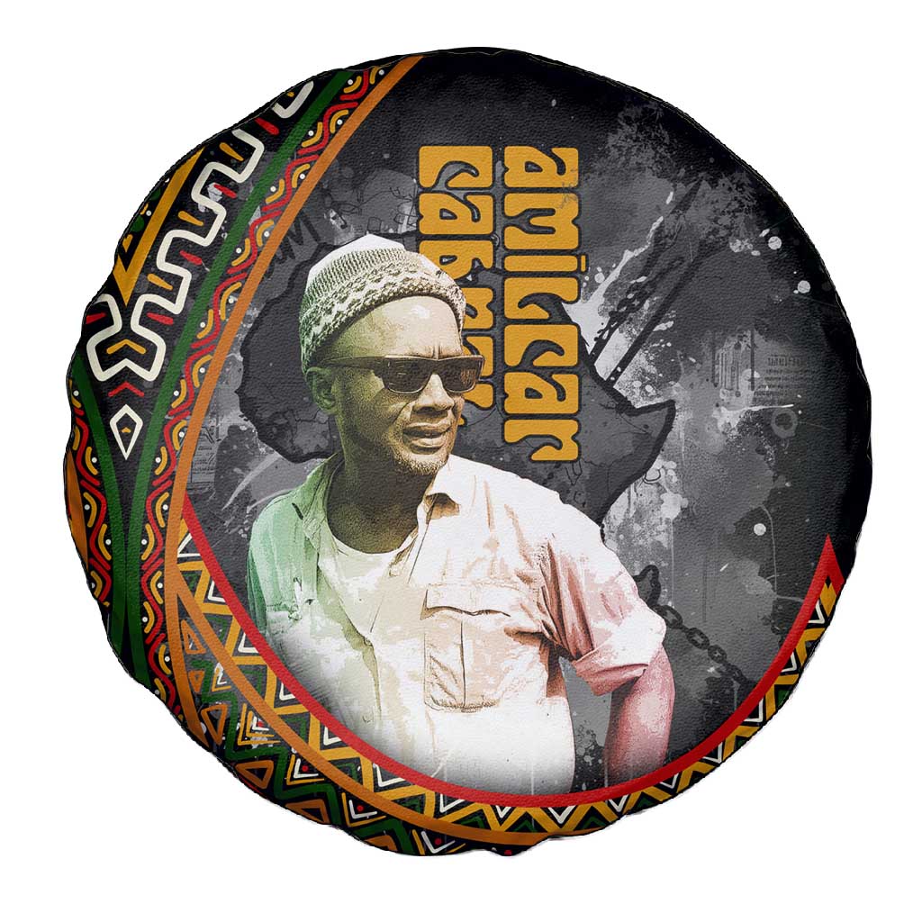 Amilcar Cabral Spare Tire Cover African Map with Chains Freedom Theme Revolutionary Liberation Tribute - African Pride