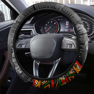 Amilcar Cabral Steering Wheel Cover African Map with Chains Freedom Theme Revolutionary Liberation Tribute - African Pride