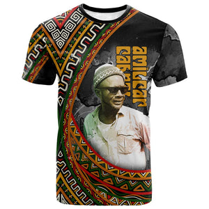 Amilcar Cabral T shirt African Map with Chains Freedom Theme Revolutionary Liberation Tribute - African Pride