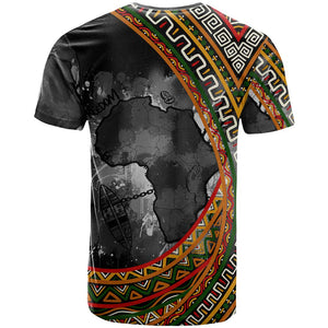 Amilcar Cabral T shirt African Map with Chains Freedom Theme Revolutionary Liberation Tribute - African Pride