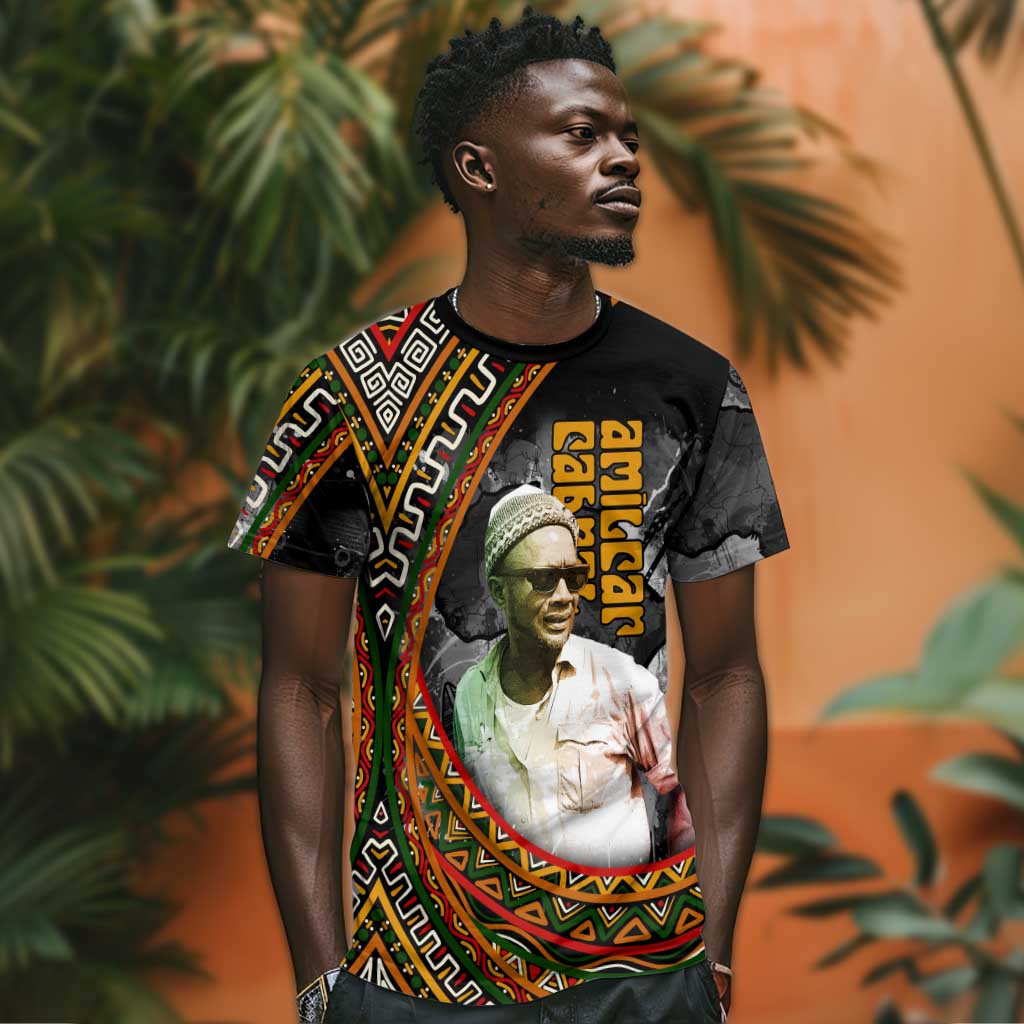 Amilcar Cabral T shirt African Map with Chains Freedom Theme Revolutionary Liberation Tribute - African Pride