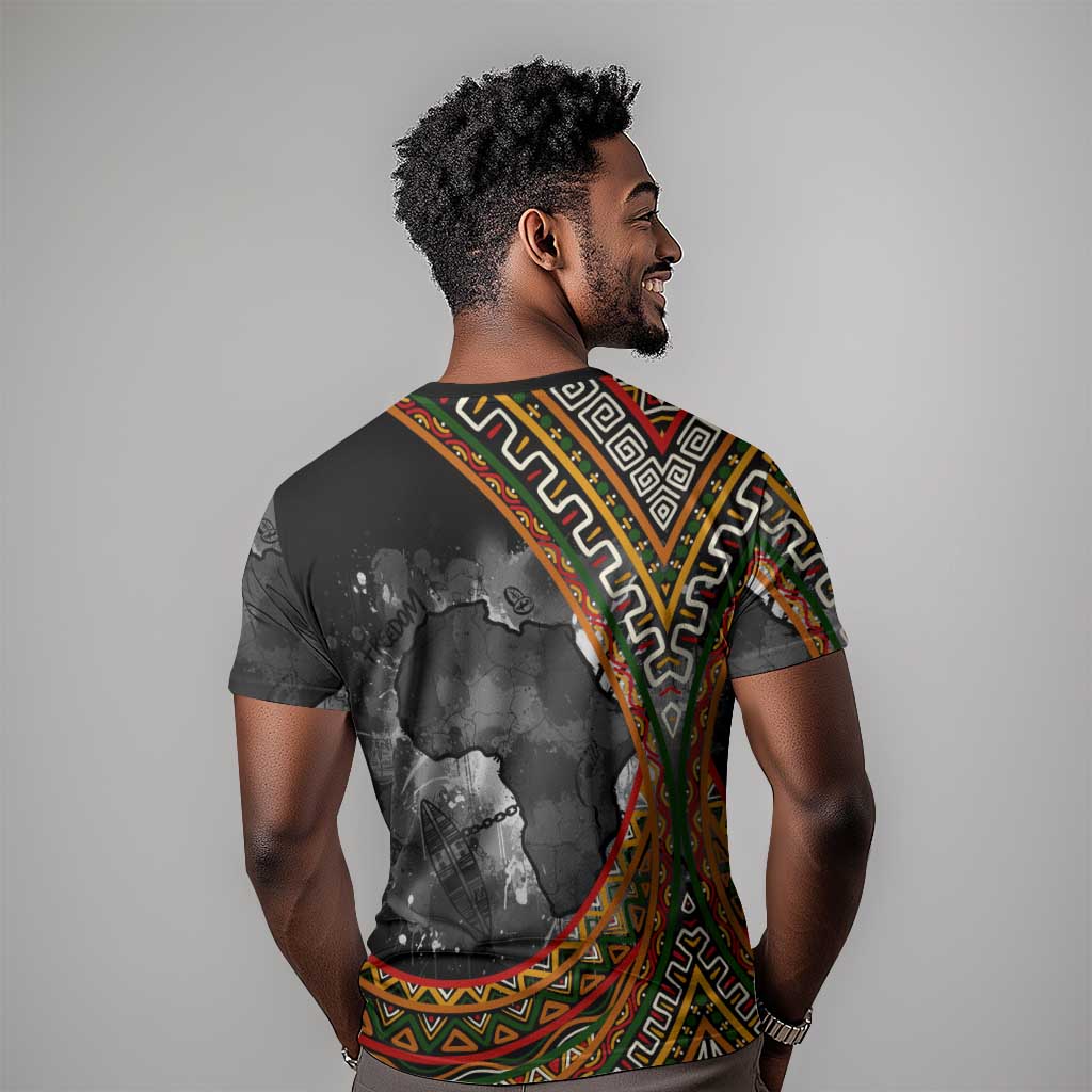 Amilcar Cabral T shirt African Map with Chains Freedom Theme Revolutionary Liberation Tribute - African Pride