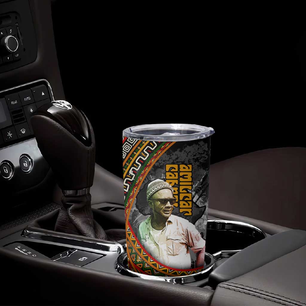 Amilcar Cabral Tumbler Cup African Map with Chains Freedom Theme Revolutionary Liberation Tribute - African Pride