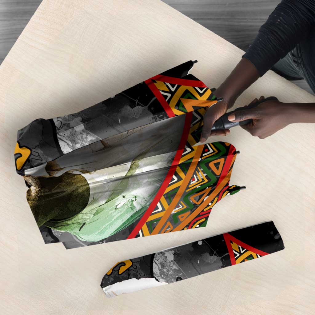 Amilcar Cabral Umbrella African Map with Chains Freedom Theme Revolutionary Liberation Tribute - African Pride