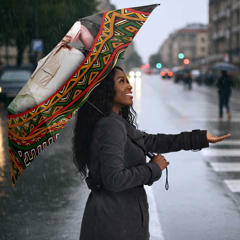 Amilcar Cabral Umbrella African Map with Chains Freedom Theme Revolutionary Liberation Tribute - African Pride