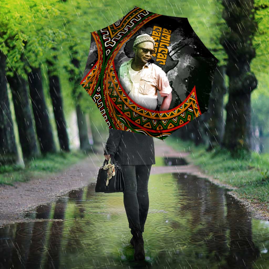 Amilcar Cabral Umbrella African Map with Chains Freedom Theme Revolutionary Liberation Tribute - African Pride