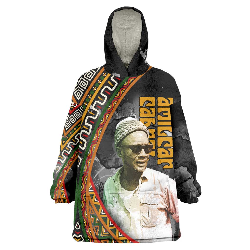 Amilcar Cabral Wearable Blanket Hoodie African Map with Chains Freedom Theme Revolutionary Liberation Tribute - African Pride