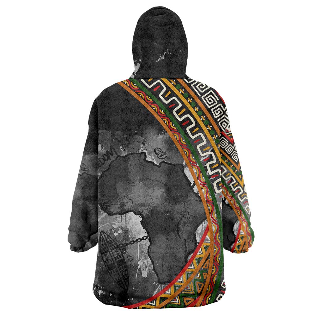 Amilcar Cabral Wearable Blanket Hoodie African Map with Chains Freedom Theme Revolutionary Liberation Tribute - African Pride