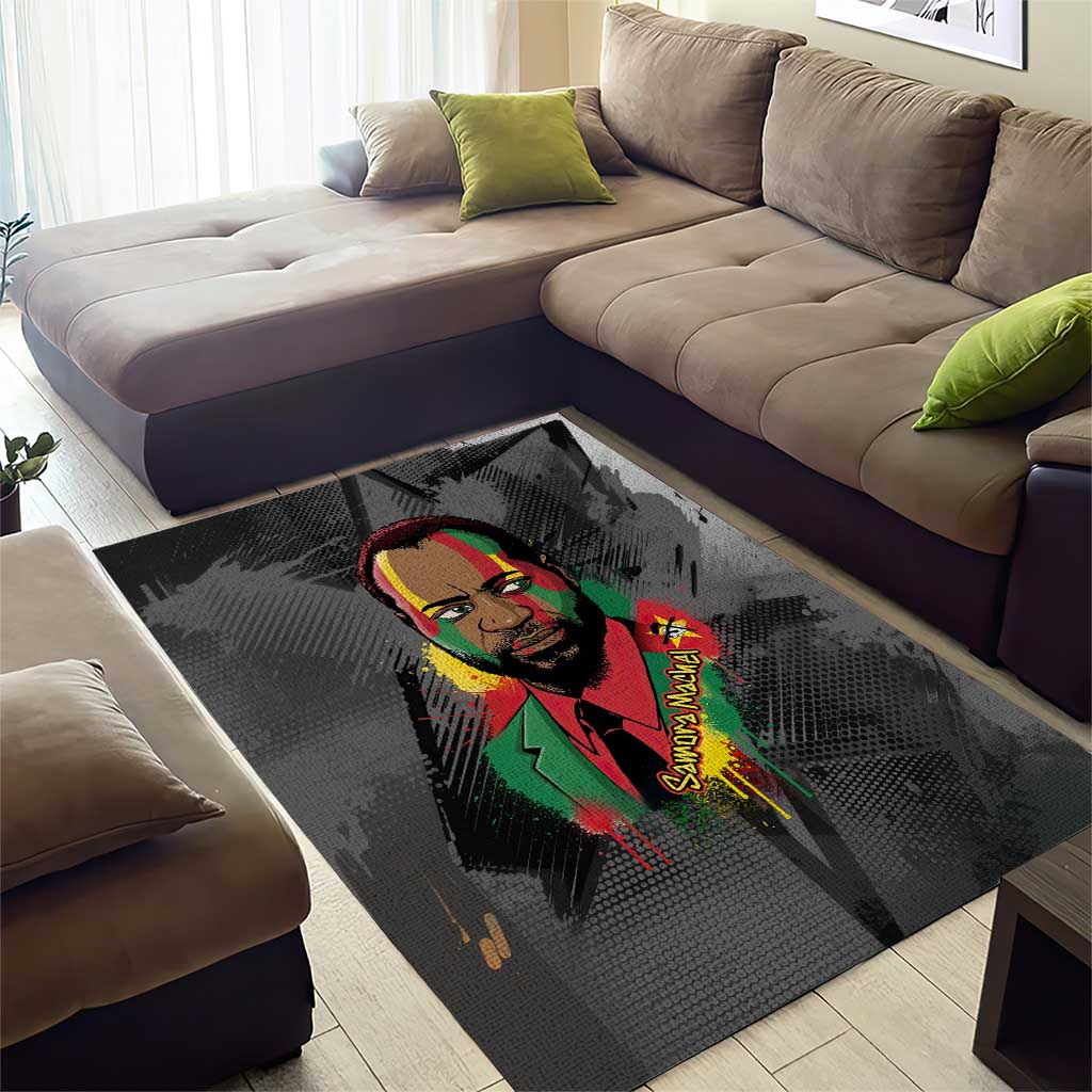 Samora Machel Area Rug Mozambique Liberation Graffiti Style Viva FRELIMO African Revolutionary - African Pride