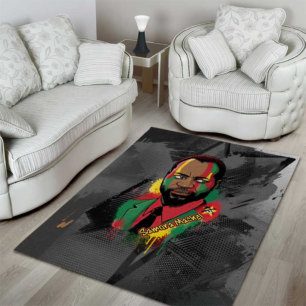 Samora Machel Area Rug Mozambique Liberation Graffiti Style Viva FRELIMO African Revolutionary - African Pride