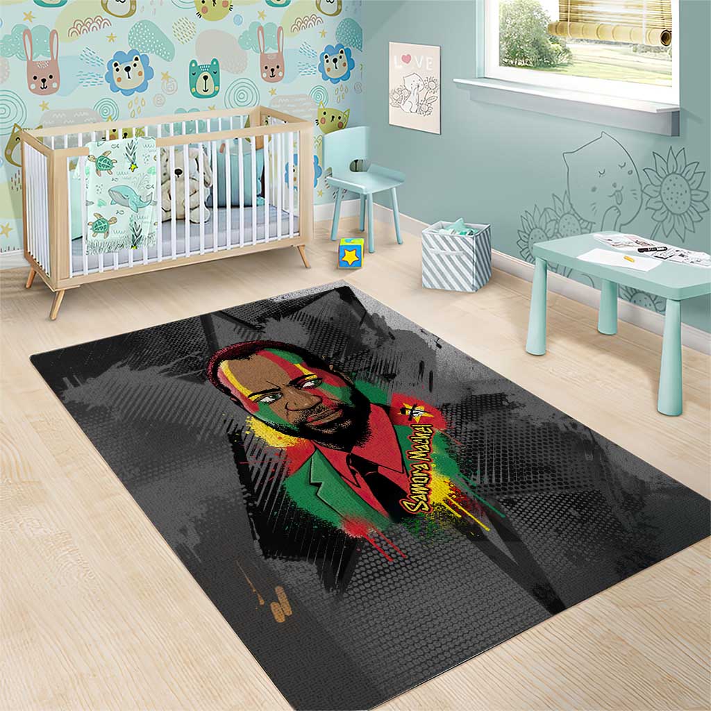 Samora Machel Area Rug Mozambique Liberation Graffiti Style Viva FRELIMO African Revolutionary - African Pride