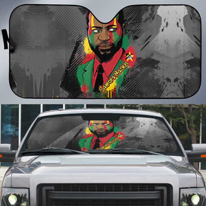 Samora Machel Auto Sun Shade Mozambique Liberation Graffiti Style Viva FRELIMO African Revolutionary - African Pride