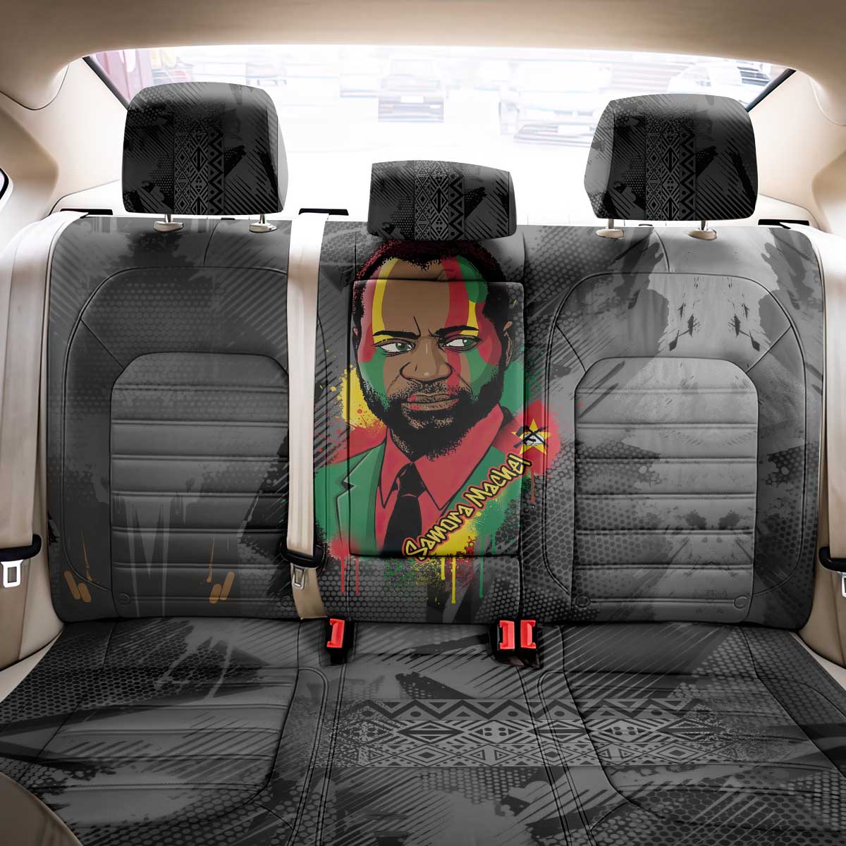 Samora Machel Back Car Seat Cover Mozambique Liberation Graffiti Style Viva FRELIMO African Revolutionary - African Pride