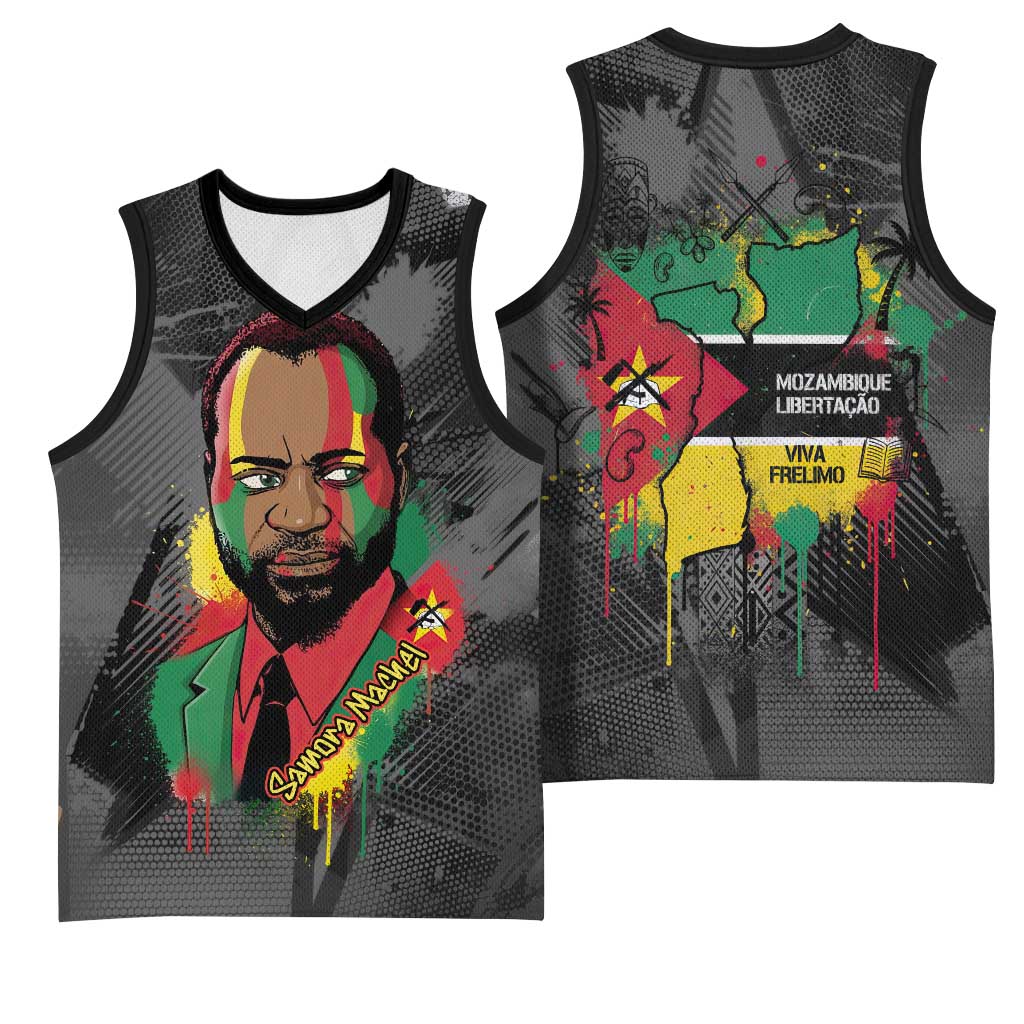 Samora Machel Basketball Jersey Mozambique Liberation Graffiti Style Viva FRELIMO African Revolutionary - African Pride
